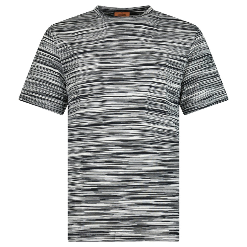 Missoni Striped Short - Sleeved T-Shirt in White/Black - Boinclo - Outlet Sale Under Retail