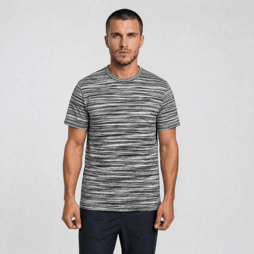 Missoni Striped Short - Sleeved T-Shirt in White/Black - Boinclo - Outlet Sale Under Retail
