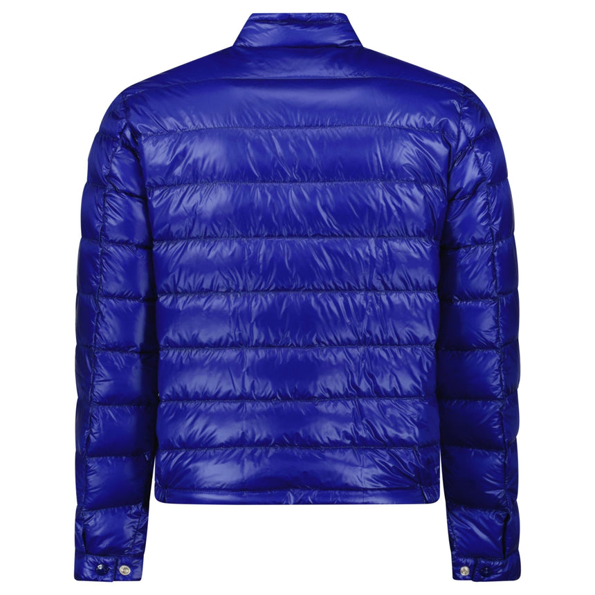 Moncler Acorus Slim Fit Short Down Jacket in Blue - Boinclo - Outlet Sale Under Retail
