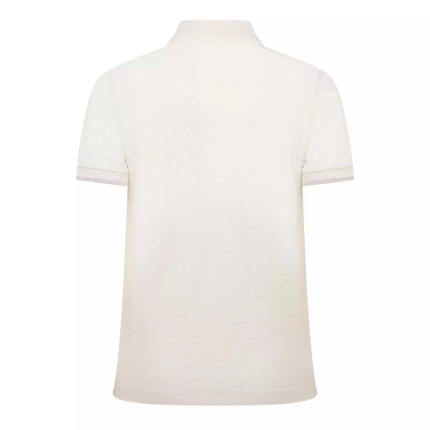Moncler Logo Badge Polo Shirt in White - Boinclo - Outlet Sale Under Retail