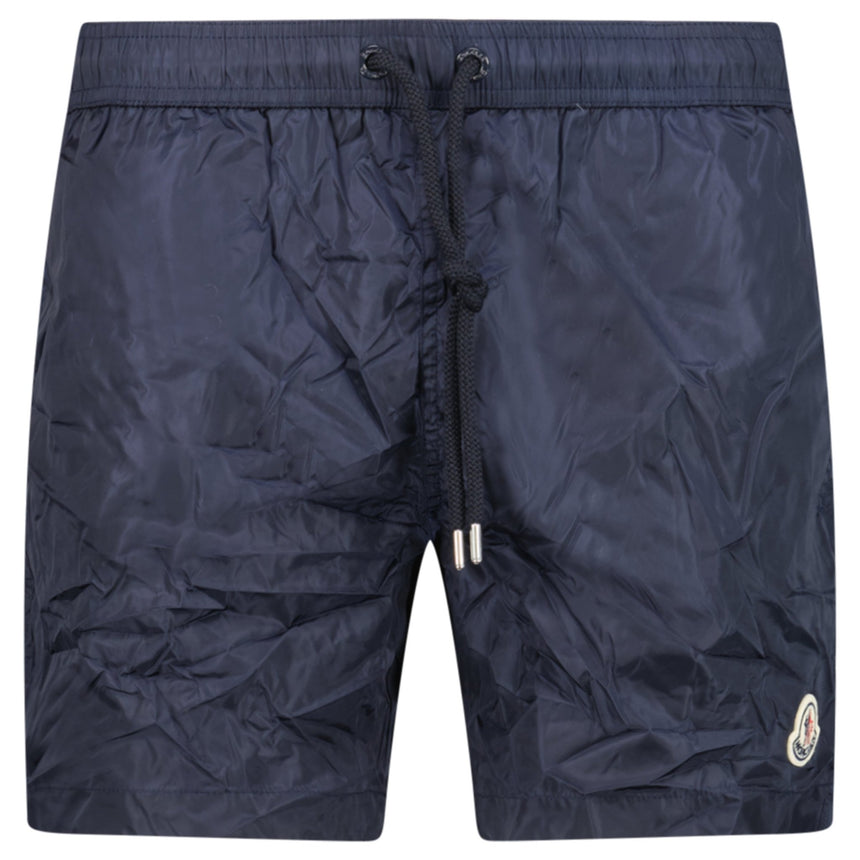 Moncler Logo Patch Swim Shorts in Navy - Boinclo - Outlet Sale Under Retail