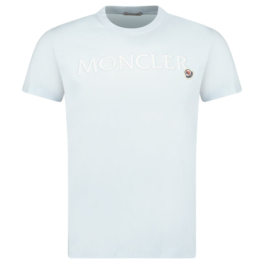 Moncler Logo T-Shirt Light Blue - Boinclo - Outlet Sale Under Retail
