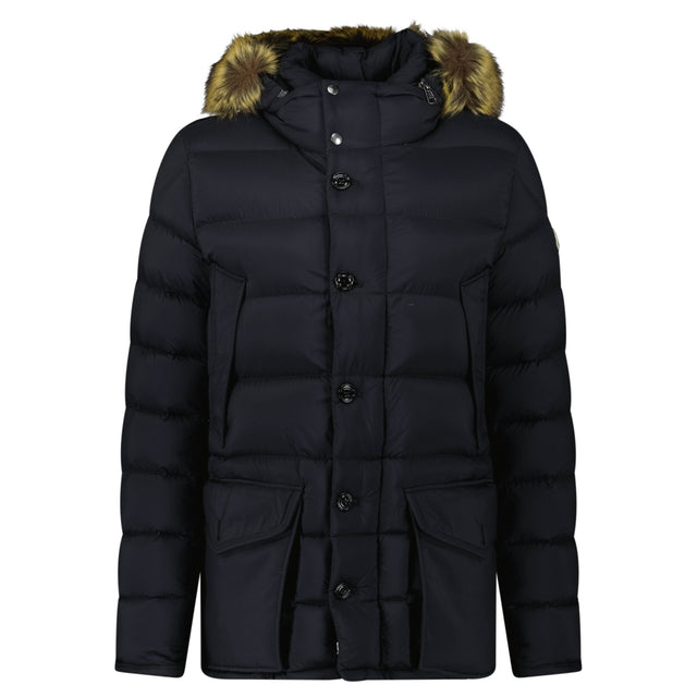 Moncler Clunye Hooded Mid - Length Down Jacket in Black - Boinclo - Outlet Sale Under Retail