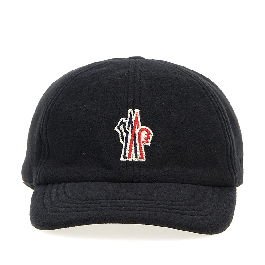 Moncler Grenoble Logo Patch Fleece Cap in Black - Boinclo - Outlet Sale Under Retail