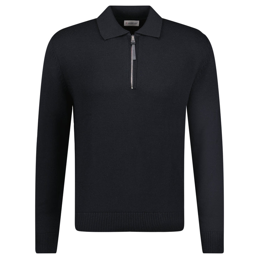Moncler Wool Polo Jumper in Black - Boinclo - Outlet Sale Under Retail