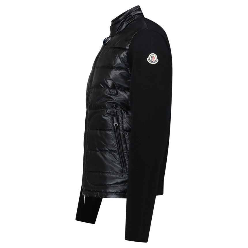 Moncler Padded Wool Zip - Up Cardigan Black - Boinclo - Outlet Sale Under Retail