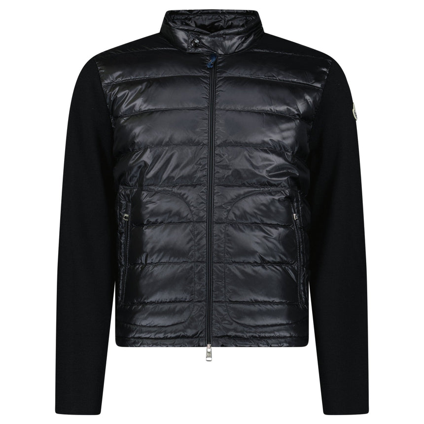 Moncler Padded Wool Zip - Up Cardigan Black - Boinclo - Outlet Sale Under Retail