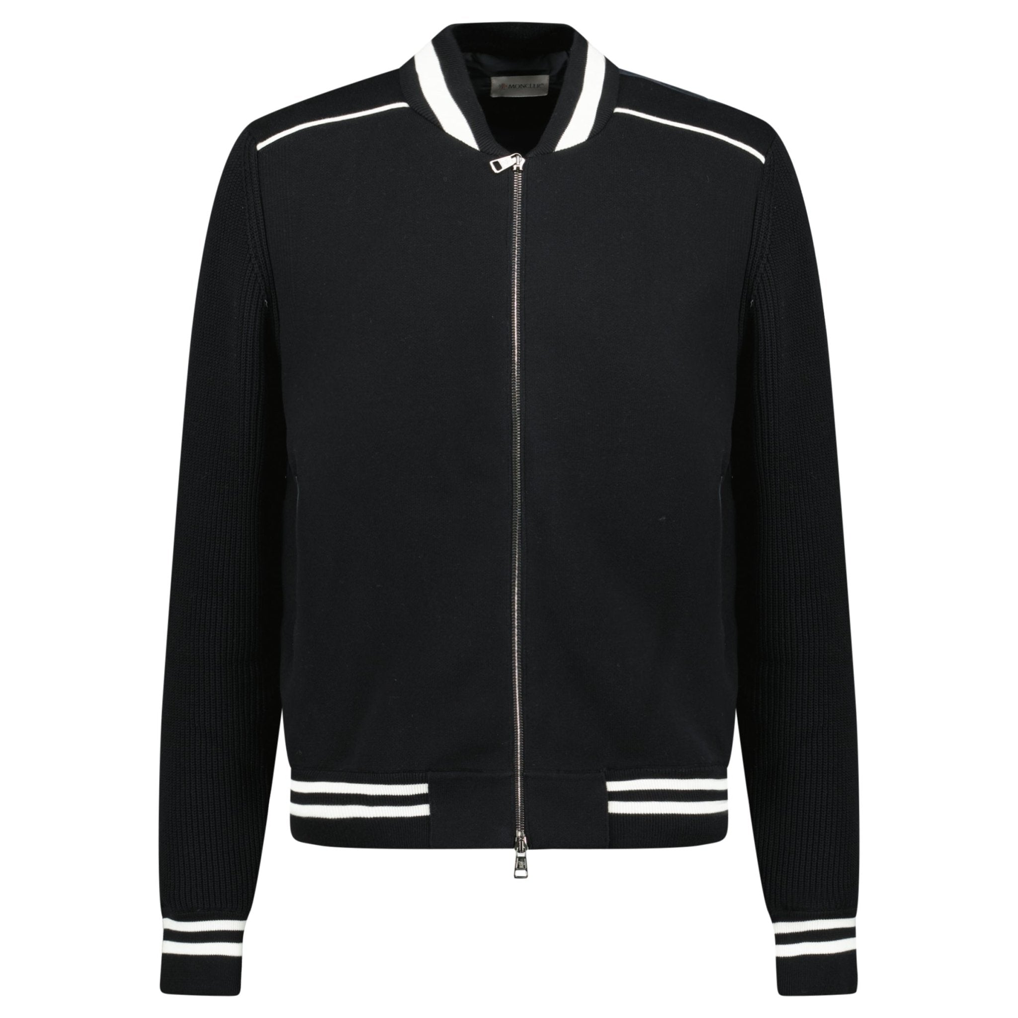 Color variation of Moncler Padded Zip-Up Cardigan Jacket in Black