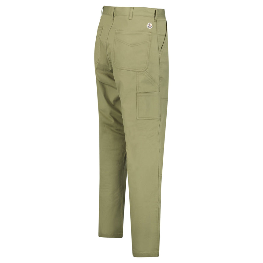 Moncler Panelled Pocket Trousers in Khaki Green - Boinclo - Outlet Sale Under Retail