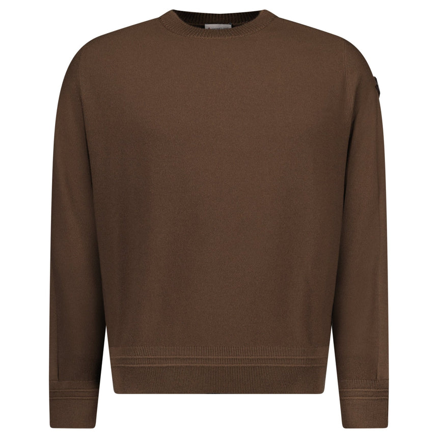 Moncler Wool Crew Neck Jumper in Brown - Boinclo - Outlet Sale Under Retail