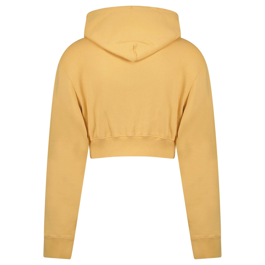 Off - White 70's Type Logo Crop Sweatshirt Sand - Boinclo - Outlet Sale Under Retail