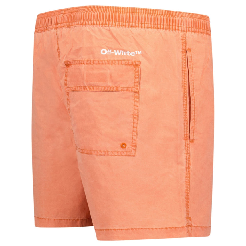 Off - White Bounce Off Sunset Swim Shorts Orange White - Boinclo - Outlet Sale Under Retail