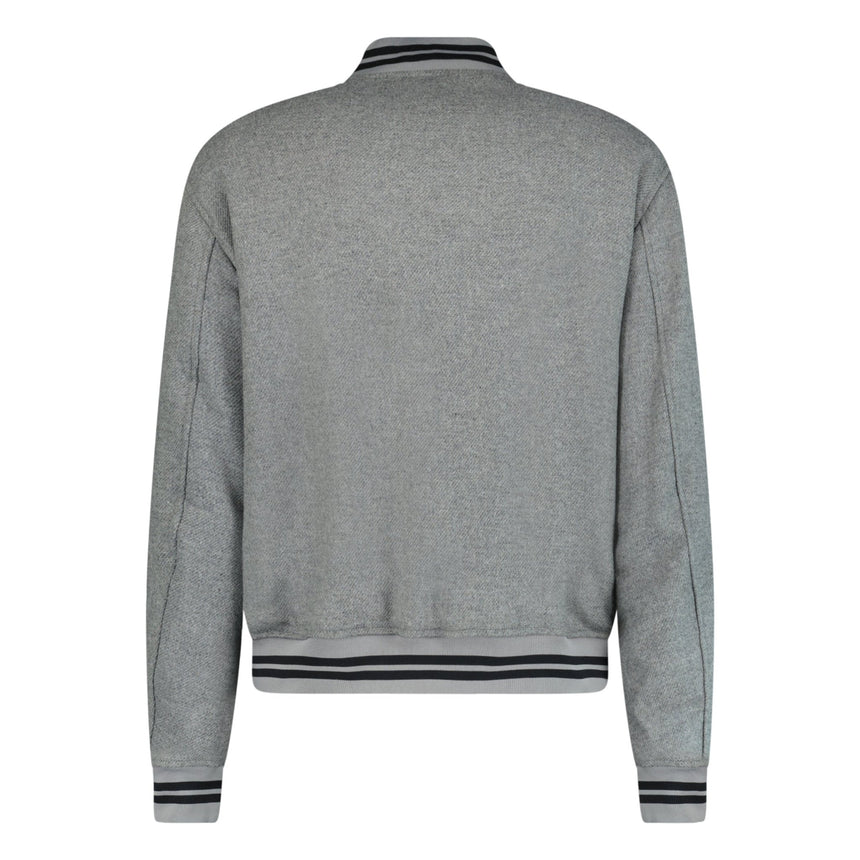 OFF - WHITE Diagonal Outline Varsity Jacket Grey - Boinclo ltd - Outlet Sale Under Retail