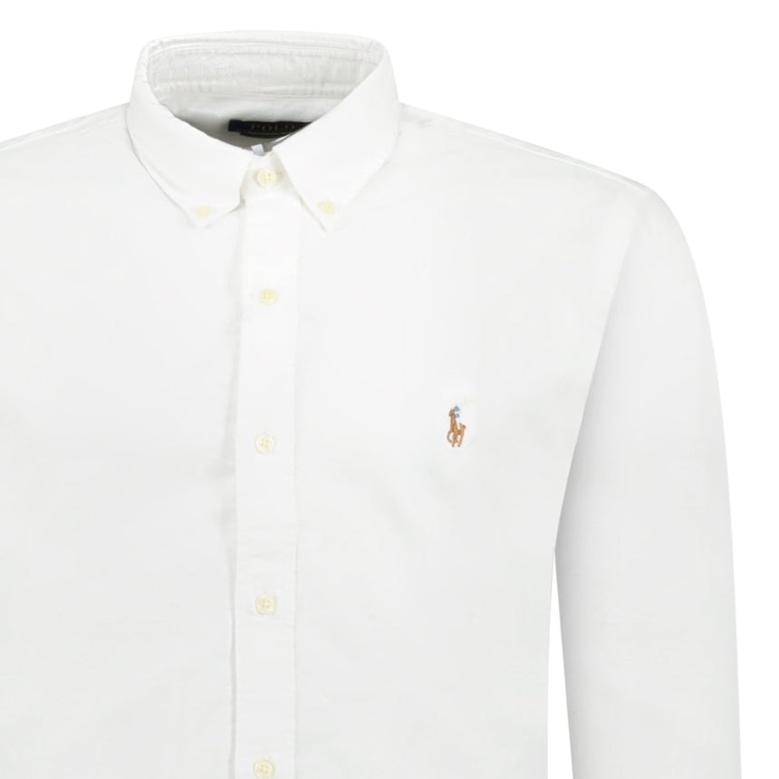 Polo Ralph Lauren Custom Fit Oxford Shirt White - Boinclo - Outlet Sale Under Retail
