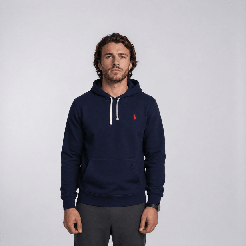 Polo Ralph Lauren Double Knit Hoodie in Navy - Boinclo - Outlet Sale Under Retail