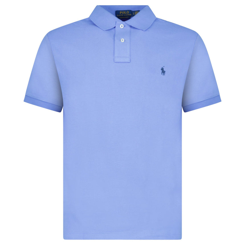 Polo Ralph Lauren Mesh Custom Slim Fit Polo Shirt in Blue - Boinclo - Outlet Sale Under Retail