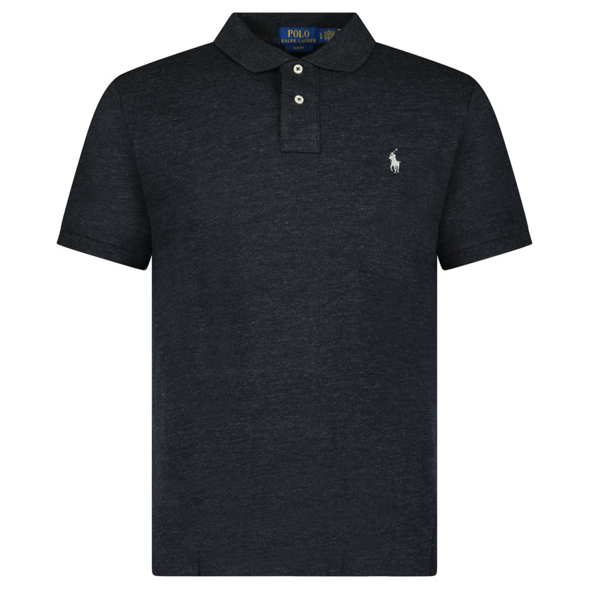 Polo Ralph Lauren Mesh Slim Fit Polo Shirt in Dark Grey - Boinclo - Outlet Sale Under Retail