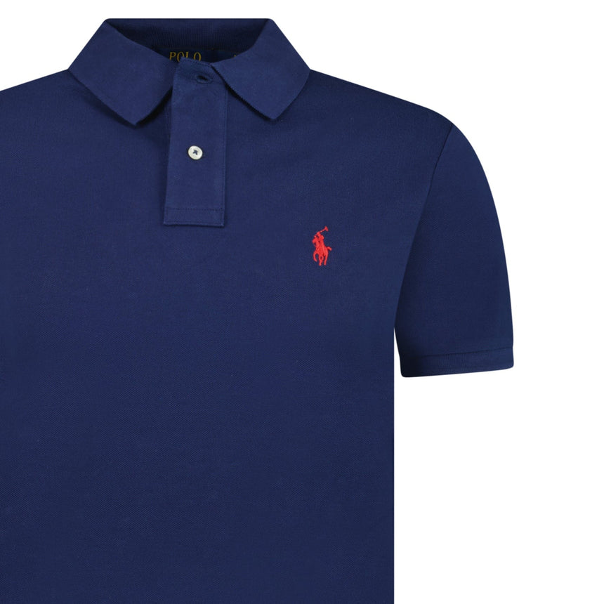 Polo Ralph Lauren Mesh Slim Fit Polo Shirt in Navy - Boinclo - Outlet Sale Under Retail