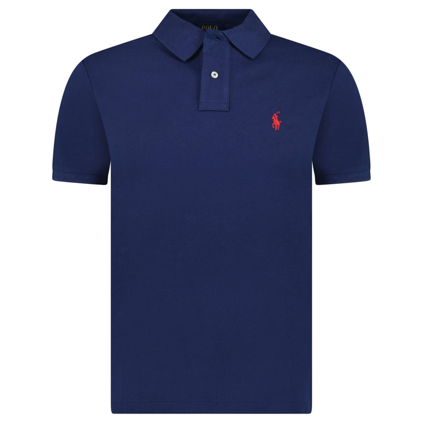 Polo Ralph Lauren Mesh Slim Fit Polo Shirt in Navy - Boinclo - Outlet Sale Under Retail