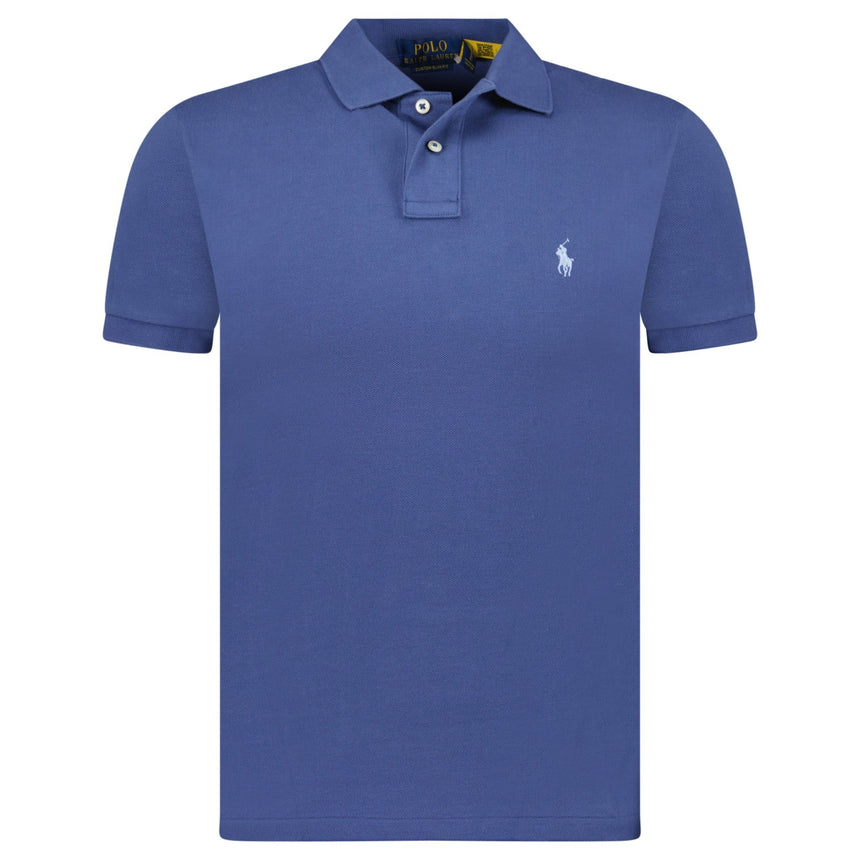 Polo Ralph Lauren Cotton Mesh Custom Fit Polo Shirt in Light Navy - Boinclo - Outlet Sale Under Retail