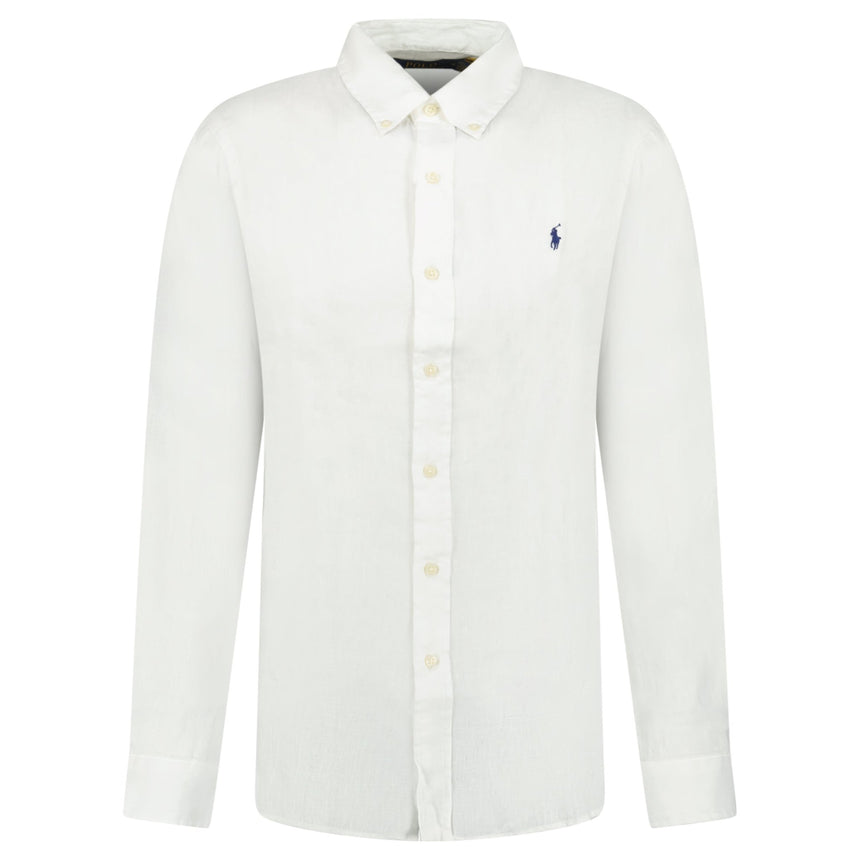 Polo Ralph Lauren Custom Fit Linen Shirt in Ceramic White - Boinclo - Outlet Sale Under Retail