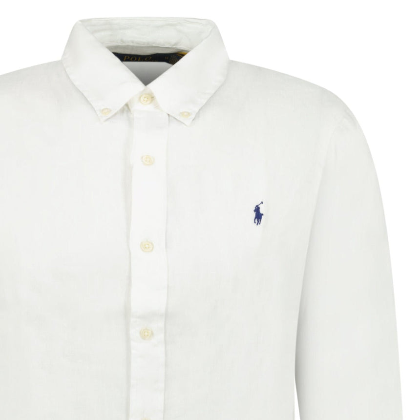 Polo Ralph Lauren Custom Fit Linen Shirt in Ceramic White - Boinclo - Outlet Sale Under Retail