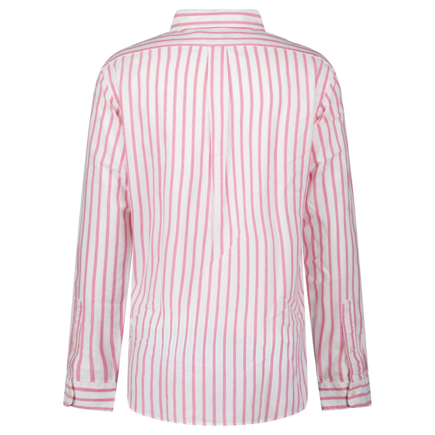 Polo Ralph Lauren Custom Fit Stripe Oxford Shirt in Pink/White - Boinclo - Outlet Sale Under Retail