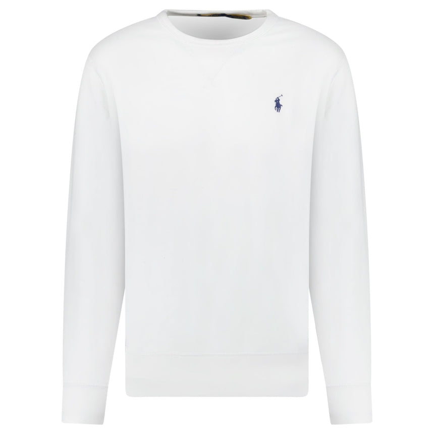 Polo Ralph Lauren Fleece Crew Sweatshirt in White - Boinclo - Outlet Sale Under Retail