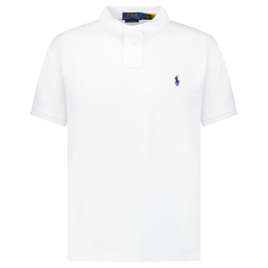 Polo Ralph Lauren Slim Fit Mesh Polo Shirt in White - Boinclo - Outlet Sale Under Retail