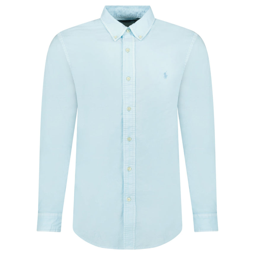 Ralph Lauren Custom Fit Long Sleeve Sport Shirt in Sky - Boinclo - Outlet Sale Under Retail