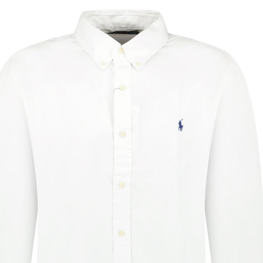 Ralph Lauren Slim Fit Stretch Long Sleeve Sport Shirt White - Boinclo - Outlet Sale Under Retail
