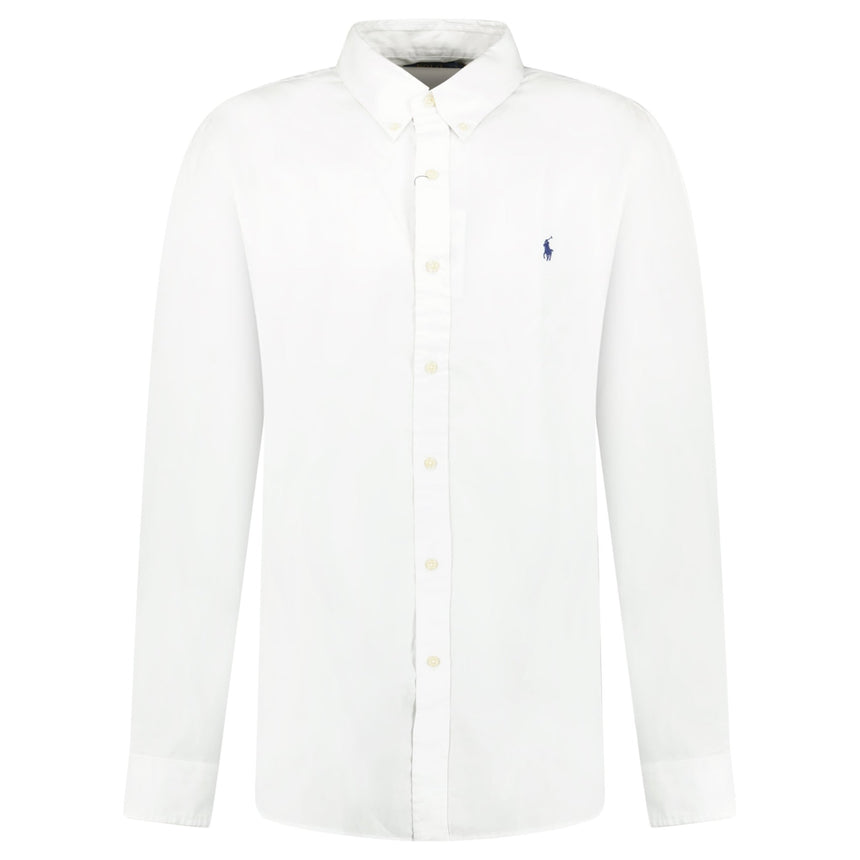 Ralph Lauren Slim Fit Stretch Long Sleeve Sport Shirt White - Boinclo - Outlet Sale Under Retail