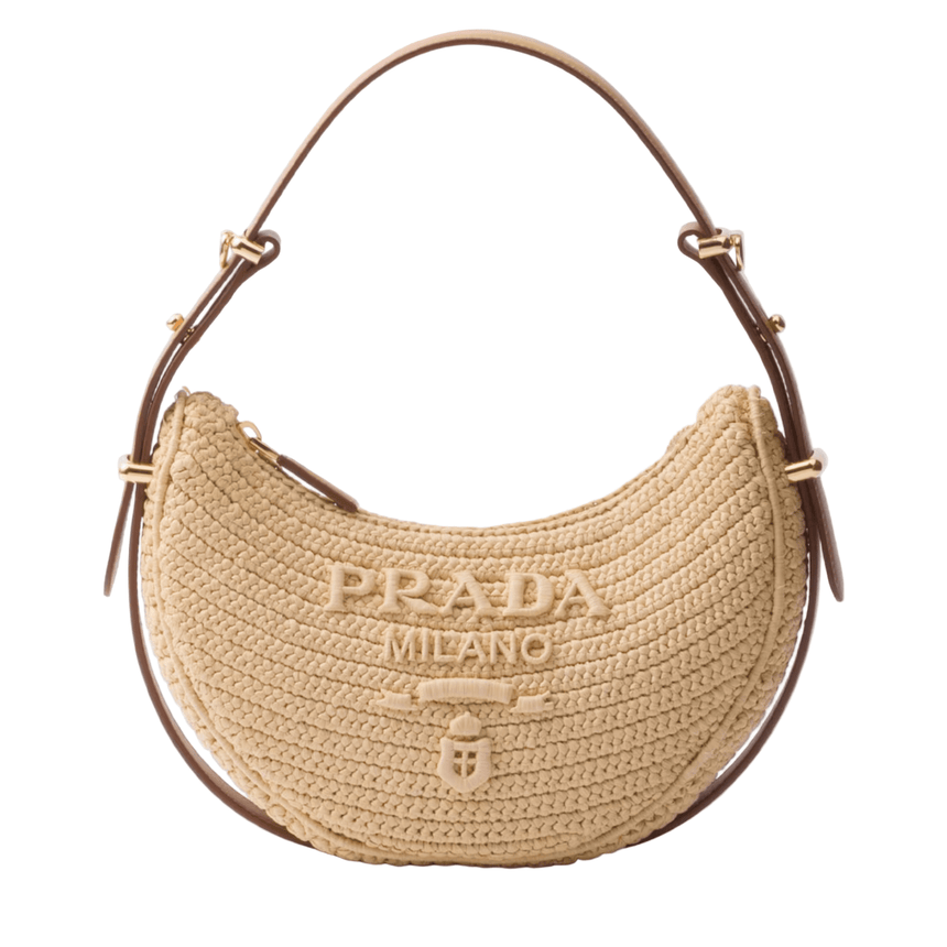 Prada Crochet Arque Bag Natural Brown - Boinclo - Outlet Sale Under Retail