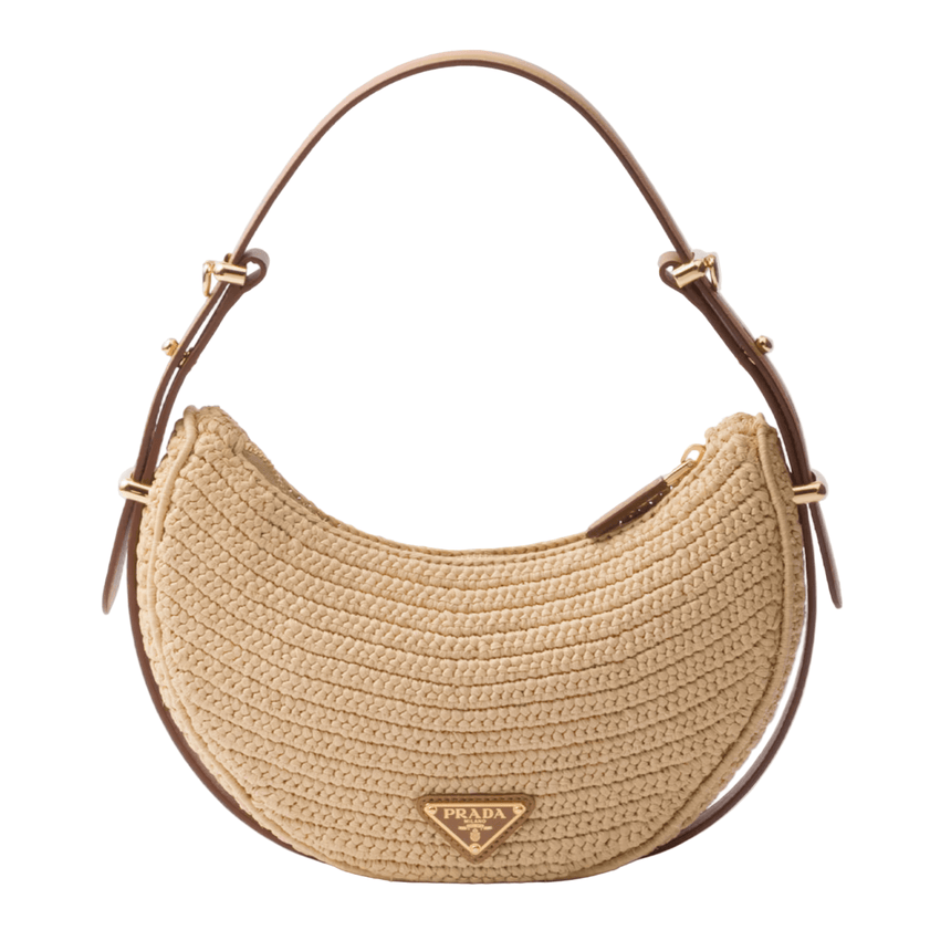 Prada Crochet Arque Bag Natural Brown - Boinclo - Outlet Sale Under Retail