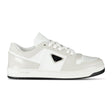 Prada Downtown Leather Low Top Trainers in White and Beige - Boinclo - Outlet Sale Under Retail