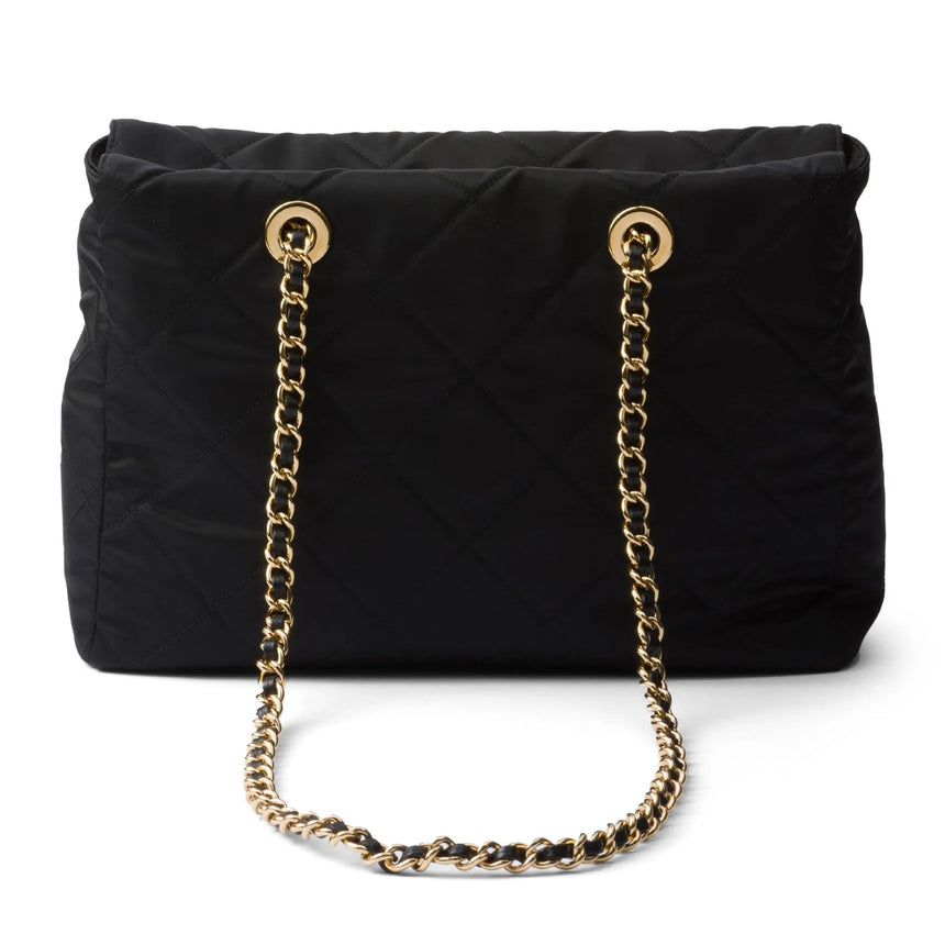 Prada Large Recycled Nylon Totebag in Nero - Boinclo - Outlet Sale Under Retail