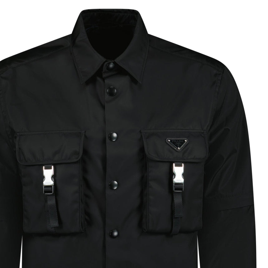 Prada Re - Nylon Overshirt in Black - Boinclo - Outlet Sale Under Retail