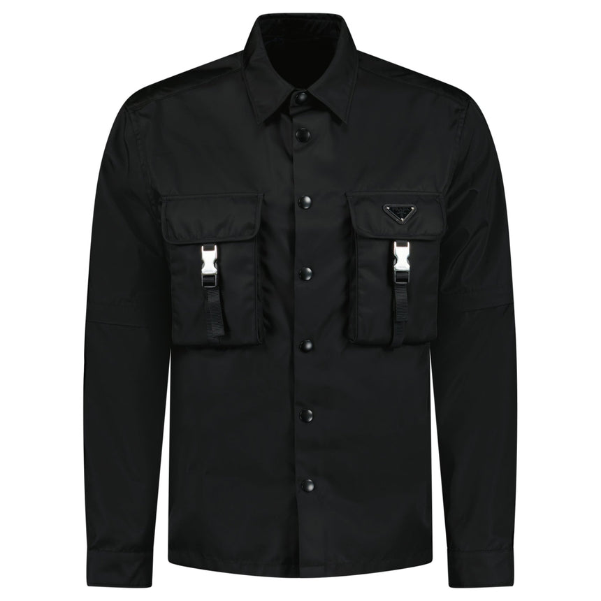 Prada Re - Nylon Overshirt in Black - Boinclo - Outlet Sale Under Retail