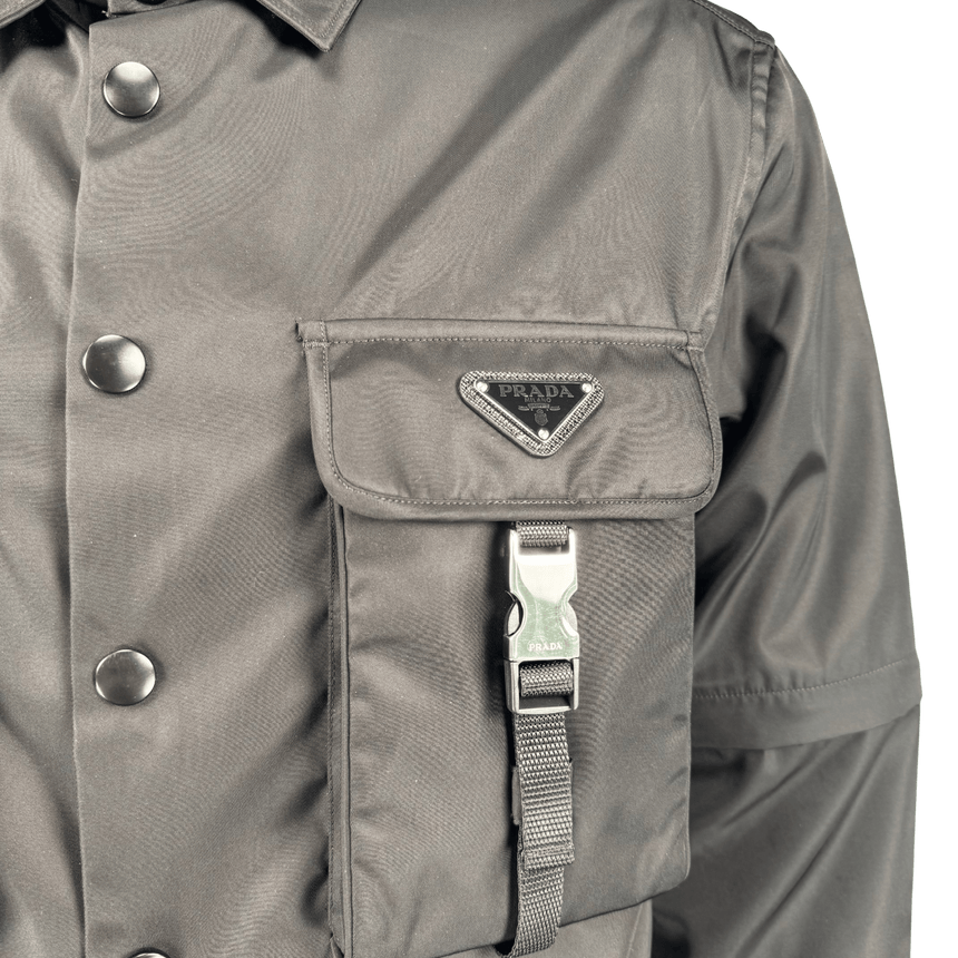 Prada Re - Nylon Overshirt in Black - Boinclo - Outlet Sale Under Retail