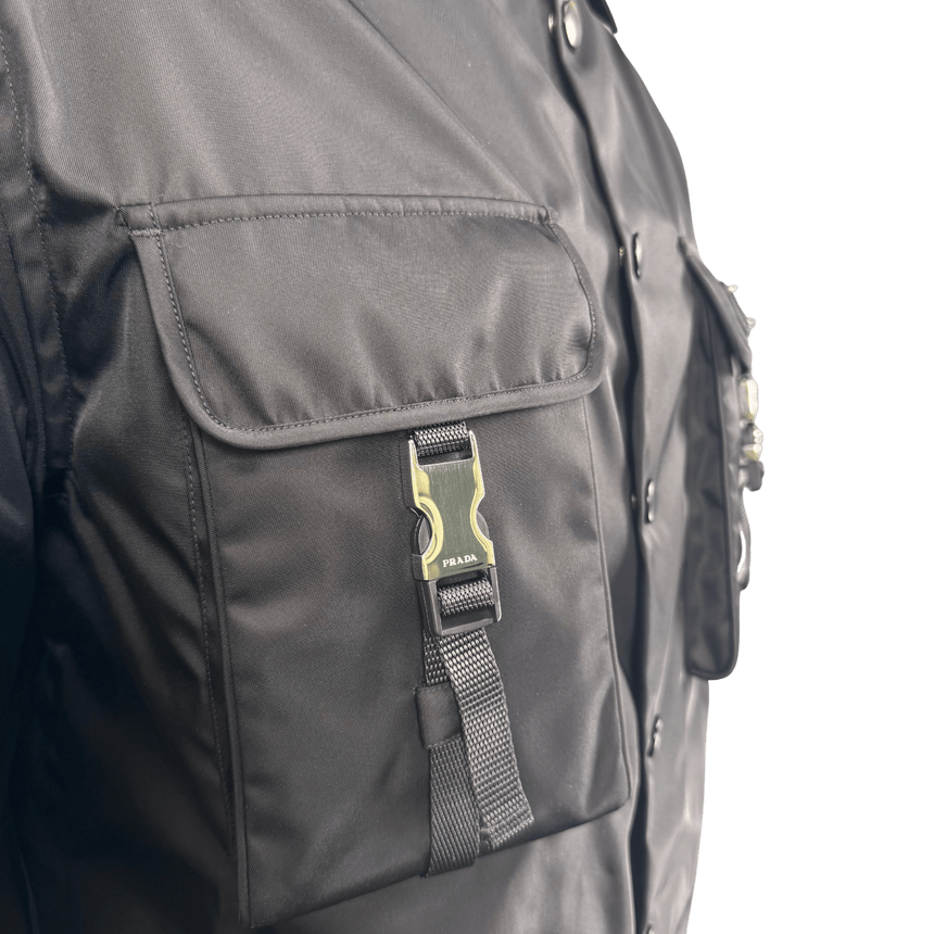 Prada Re - Nylon Overshirt in Black - Boinclo - Outlet Sale Under Retail