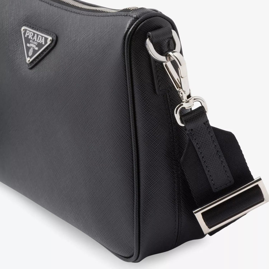 Prada Saffiano - Leather Shoulder Bag in Black - Boinclo - Outlet Sale Under Retail