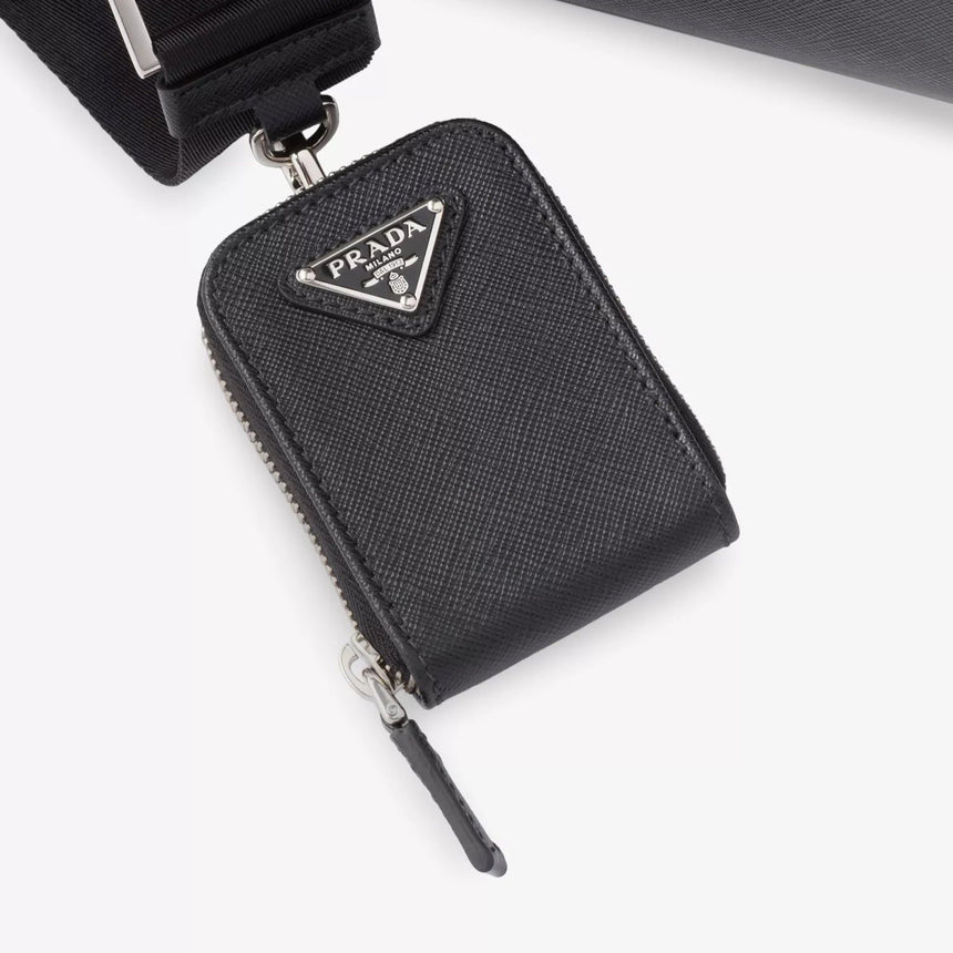 Prada Saffiano - Leather Shoulder Bag in Black - Boinclo - Outlet Sale Under Retail