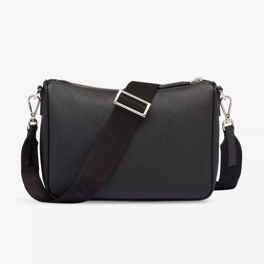 Prada Saffiano - Leather Shoulder Bag in Black - Boinclo - Outlet Sale Under Retail