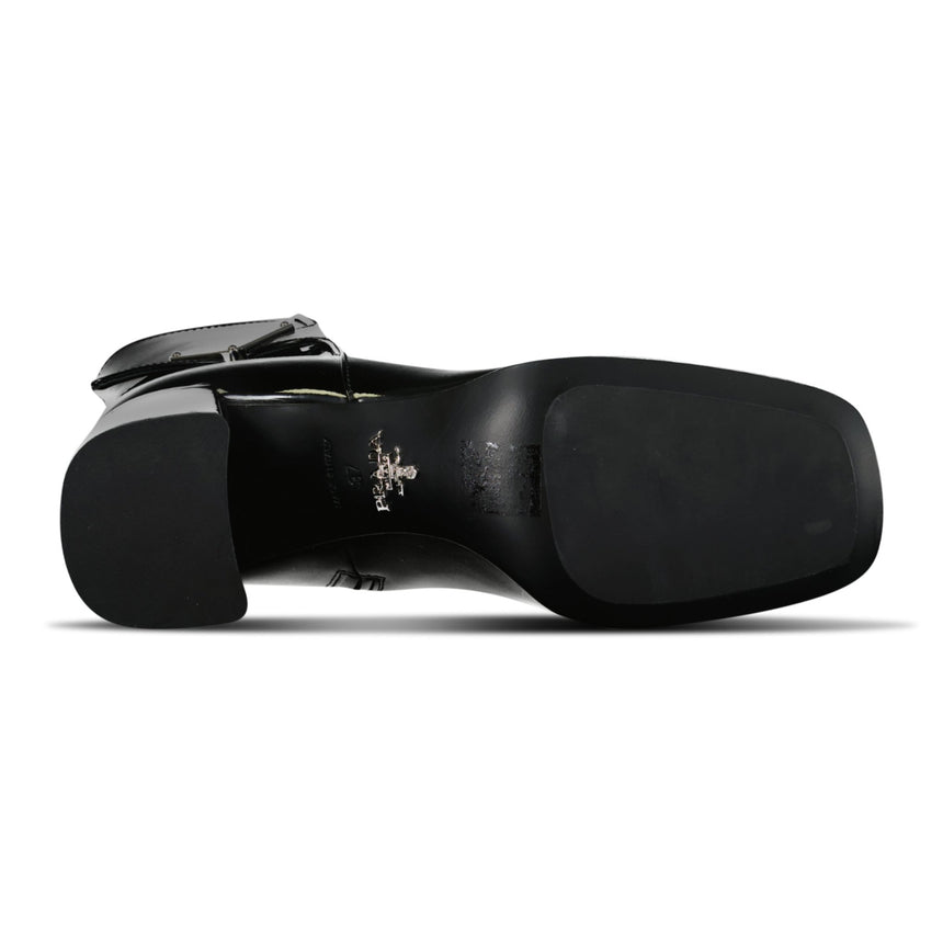 Prada Tronchetti Ank Boots in Black Patent Leather - Boinclo - Outlet Sale Under Retail