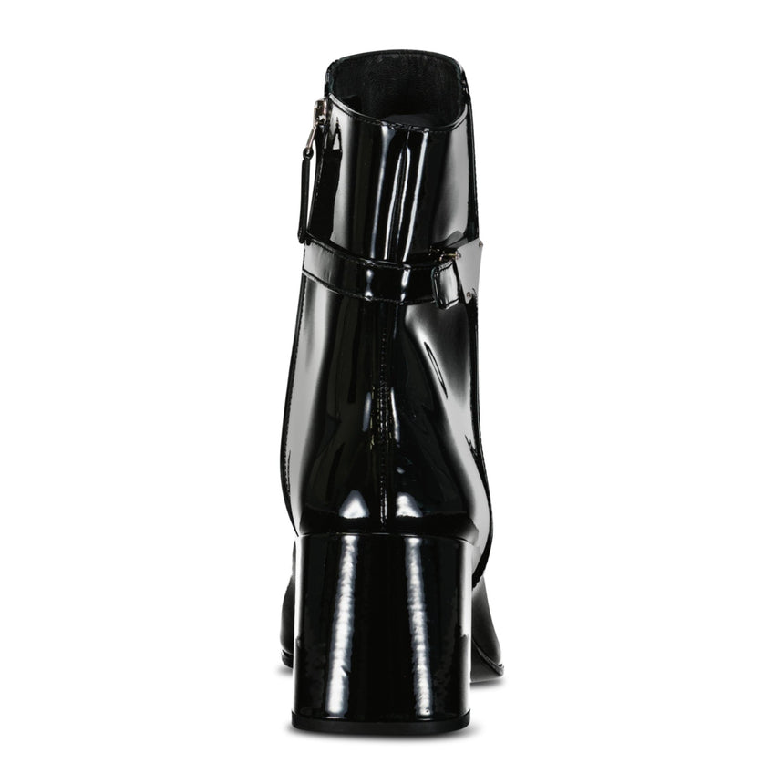 Prada Tronchetti Ank Boots in Black Patent Leather - Boinclo - Outlet Sale Under Retail