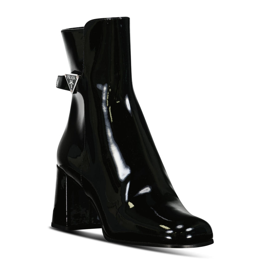Prada Tronchetti Ank Boots in Black Patent Leather - Boinclo - Outlet Sale Under Retail