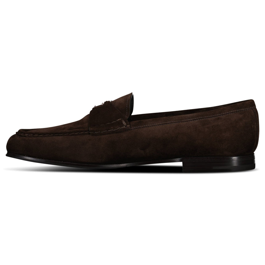 Prada Suede Loafers in Dark Brown - Boinclo - Outlet Sale Under Retail