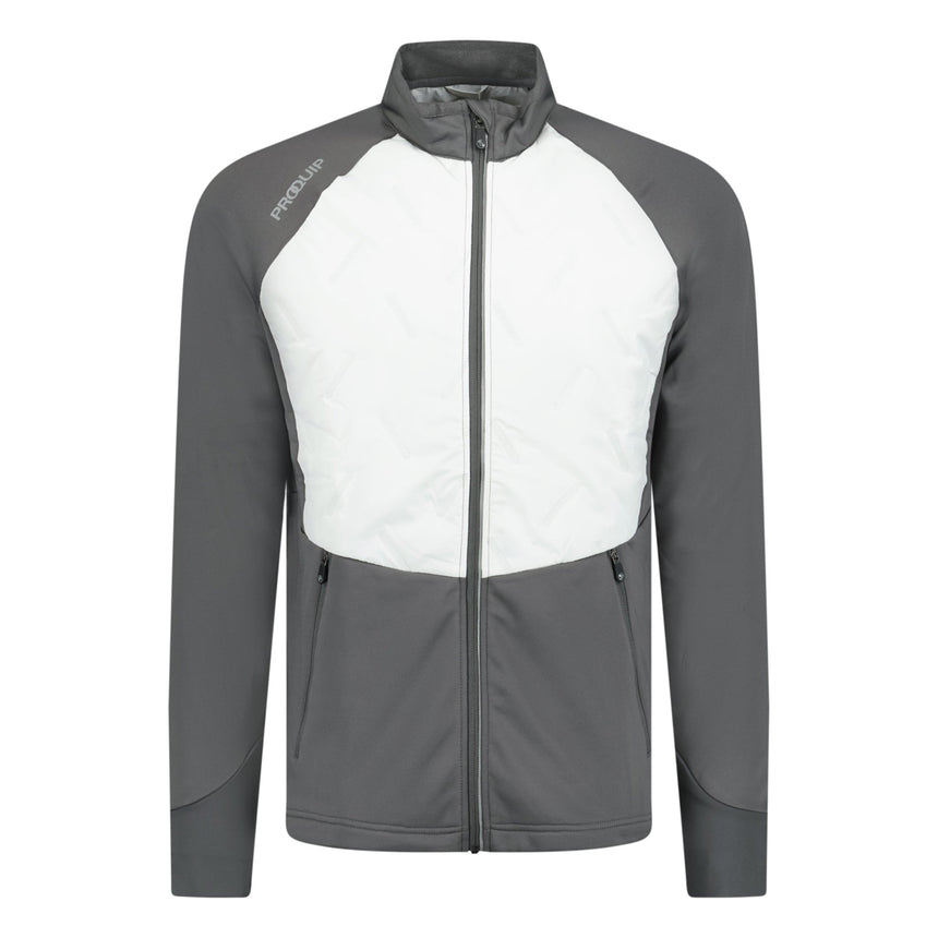 ProQuip Thermal Gale Quilt Windproof Golf Jacket Grey/White - Boinclo - Outlet Sale Under Retail