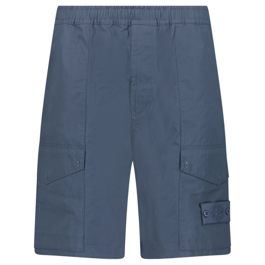 Stone Island All-Weather Cotton Canvas Ghost Cargo Shorts in Slate Blue - Boinclo - Outlet Sale Under Retail