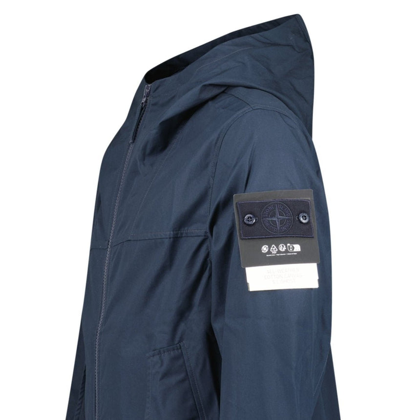 Stone Island All-Weather Cotton Canvas Ghost Hooded Jacket in Navy - Boinclo - Outlet Sale Under Retail